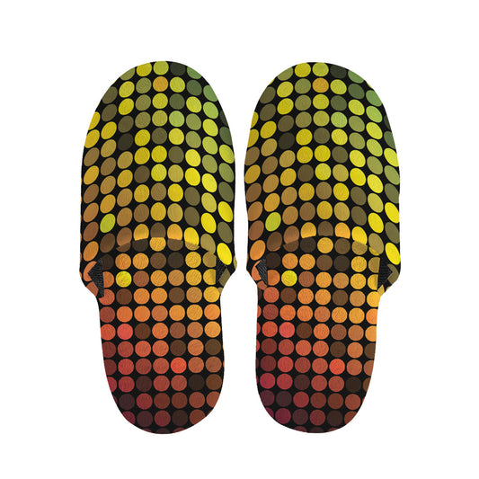 Colorful Disco Lights Pattern Print Slippers
