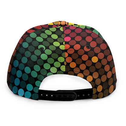 Colorful Disco Lights Pattern Print Snapback Cap