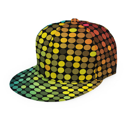 Colorful Disco Lights Pattern Print Snapback Cap