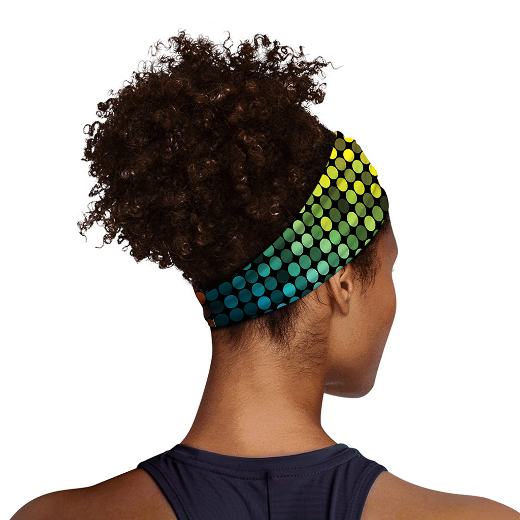 Colorful Disco Lights Pattern Print Sports Headband