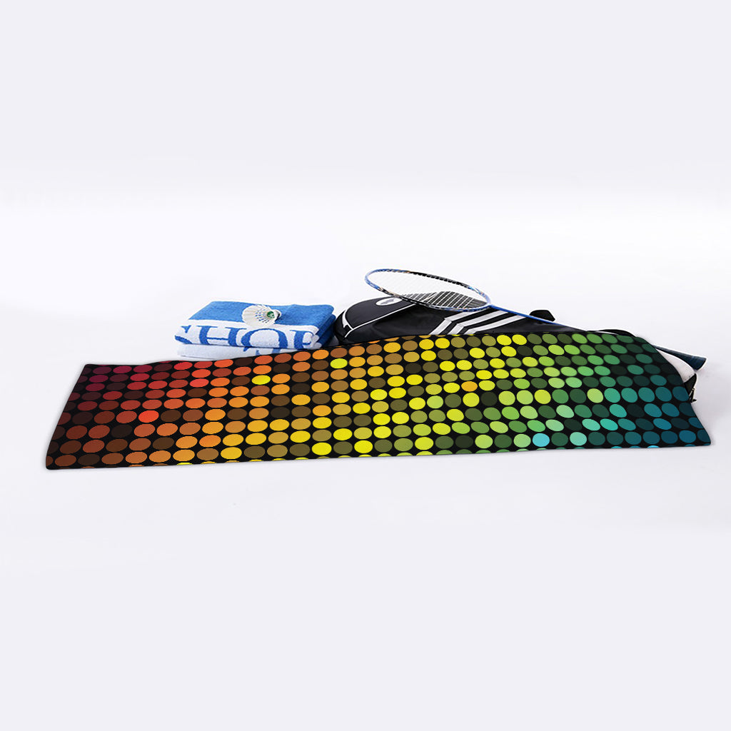 Colorful Disco Lights Pattern Print Sports Towel