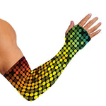 Colorful Disco Lights Pattern Print Sun Protection Arm Sleeves