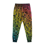 Colorful Disco Lights Pattern Print Sweatpants