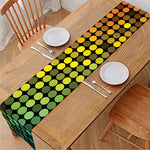 Colorful Disco Lights Pattern Print Table Runner