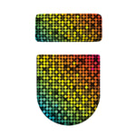 Colorful Disco Lights Pattern Print Toilet Lid And Tank Cover Set