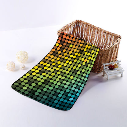 Colorful Disco Lights Pattern Print Towel