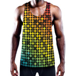 Colorful Disco Lights Pattern Print Training Tank Top
