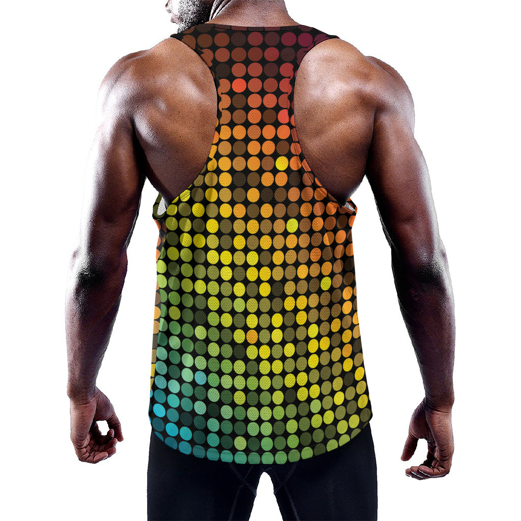 Colorful Disco Lights Pattern Print Training Tank Top