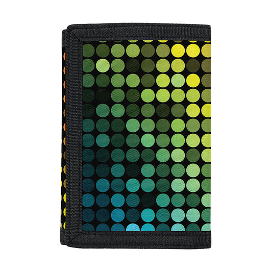 Colorful Disco Lights Pattern Print Trifold Wallet