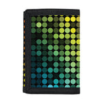 Colorful Disco Lights Pattern Print Trifold Wallet