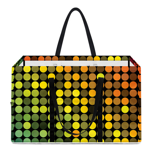 Colorful Disco Lights Pattern Print Utility Tote Bag