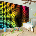 Colorful Disco Lights Pattern Print Wall Sticker