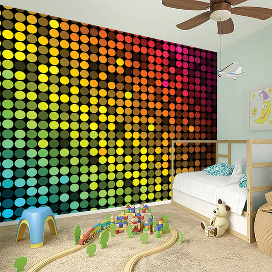 Colorful Disco Lights Pattern Print Wall Sticker