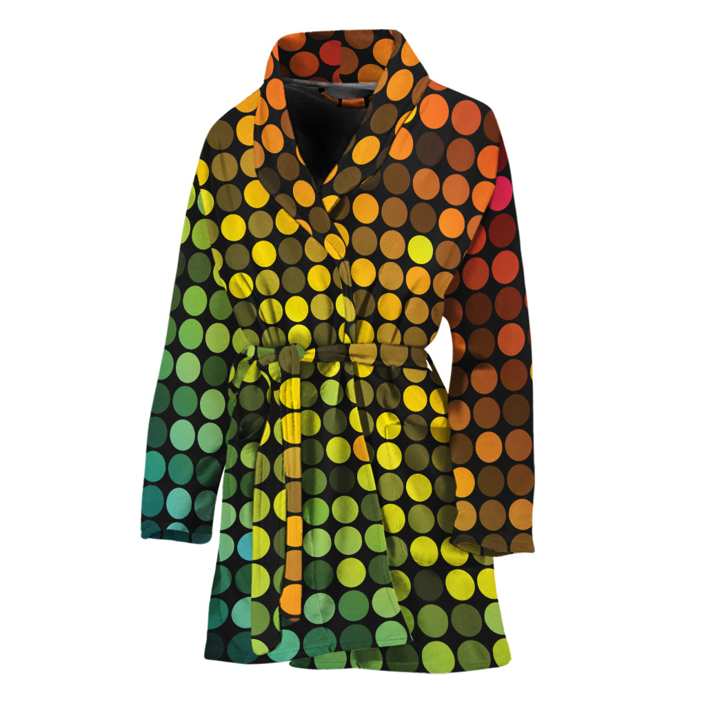 Colorful Disco Lights Pattern Print Women's Bathrobe