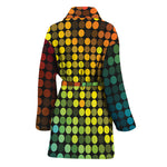 Colorful Disco Lights Pattern Print Women's Bathrobe