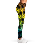 Colorful Disco Lights Pattern Print Women's Leggings