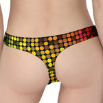 Colorful Disco Lights Pattern Print Women's Thong