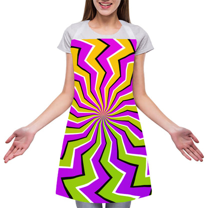 Colorful Dizzy Moving Optical Illusion Adjustable Apron