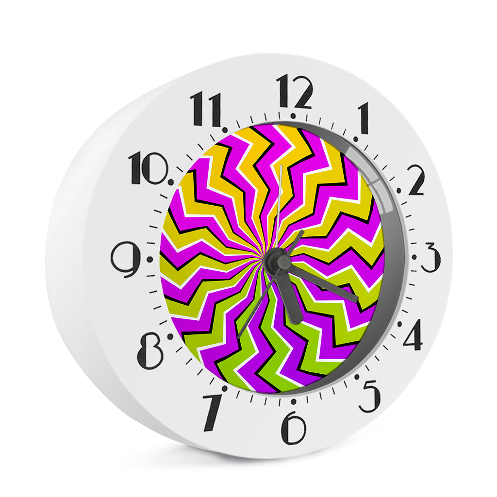 Colorful Dizzy Moving Optical Illusion Alarm Clock