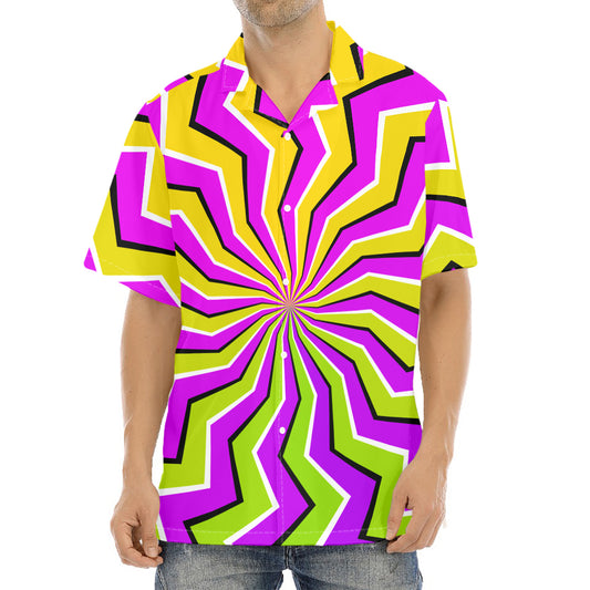 Colorful Dizzy Moving Optical Illusion Aloha Shirt