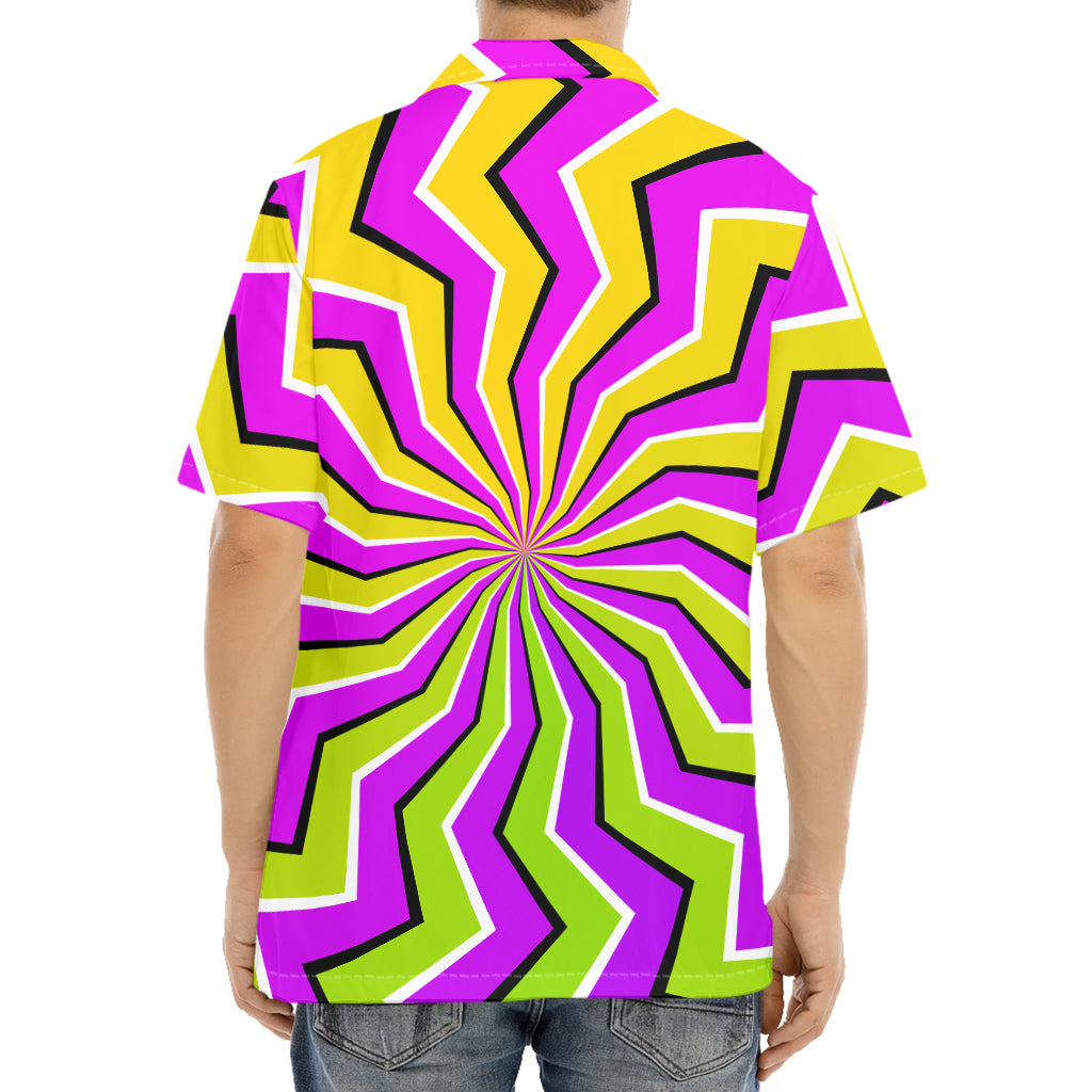 Colorful Dizzy Moving Optical Illusion Aloha Shirt