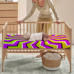 Colorful Dizzy Moving Optical Illusion Baby Crib Sheet