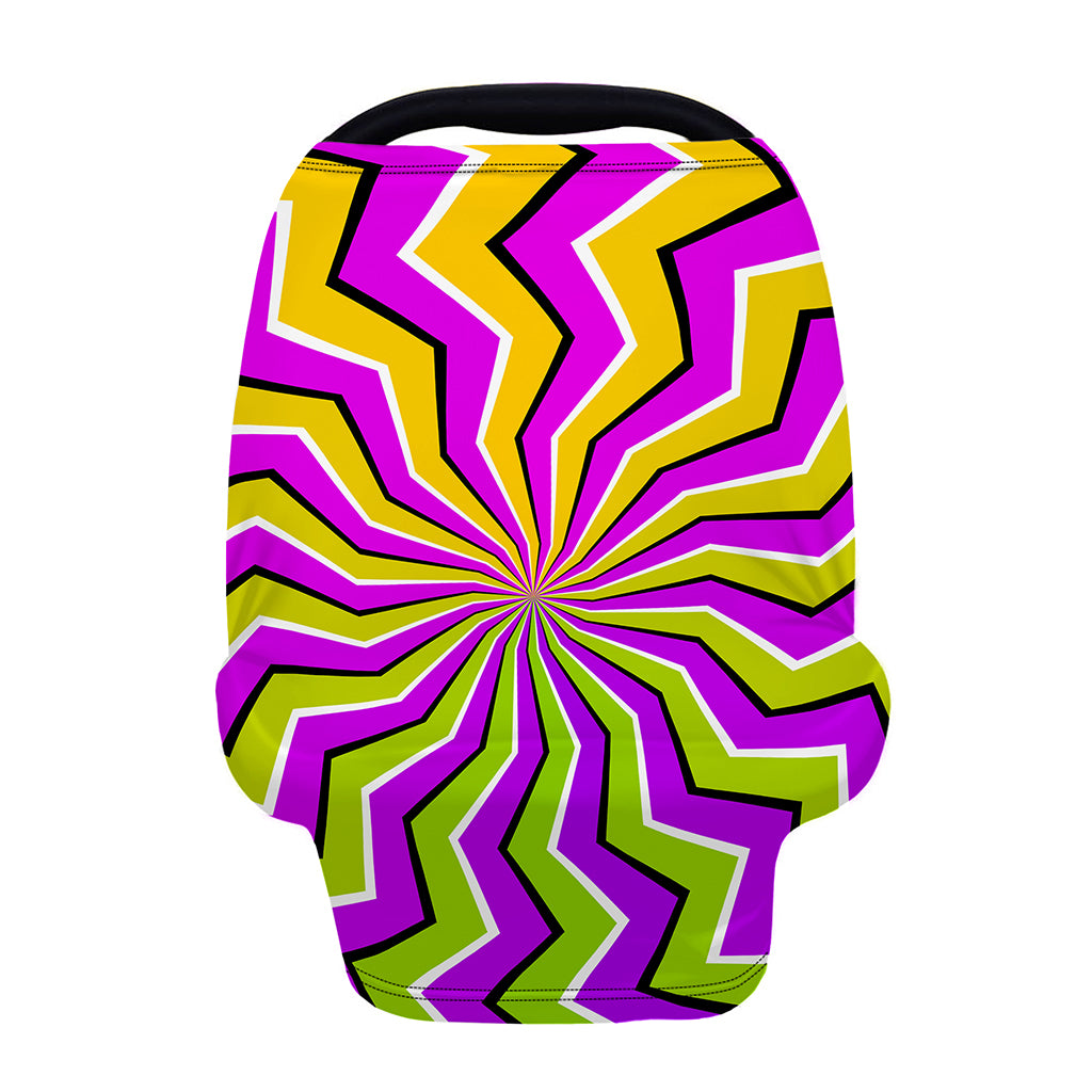 Colorful Dizzy Moving Optical Illusion Baby Seat Cover