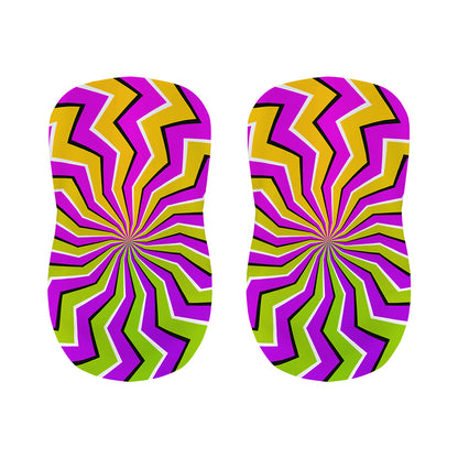 Colorful Dizzy Moving Optical Illusion Bar Stool Covers