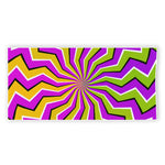 Colorful Dizzy Moving Optical Illusion Beach Towel