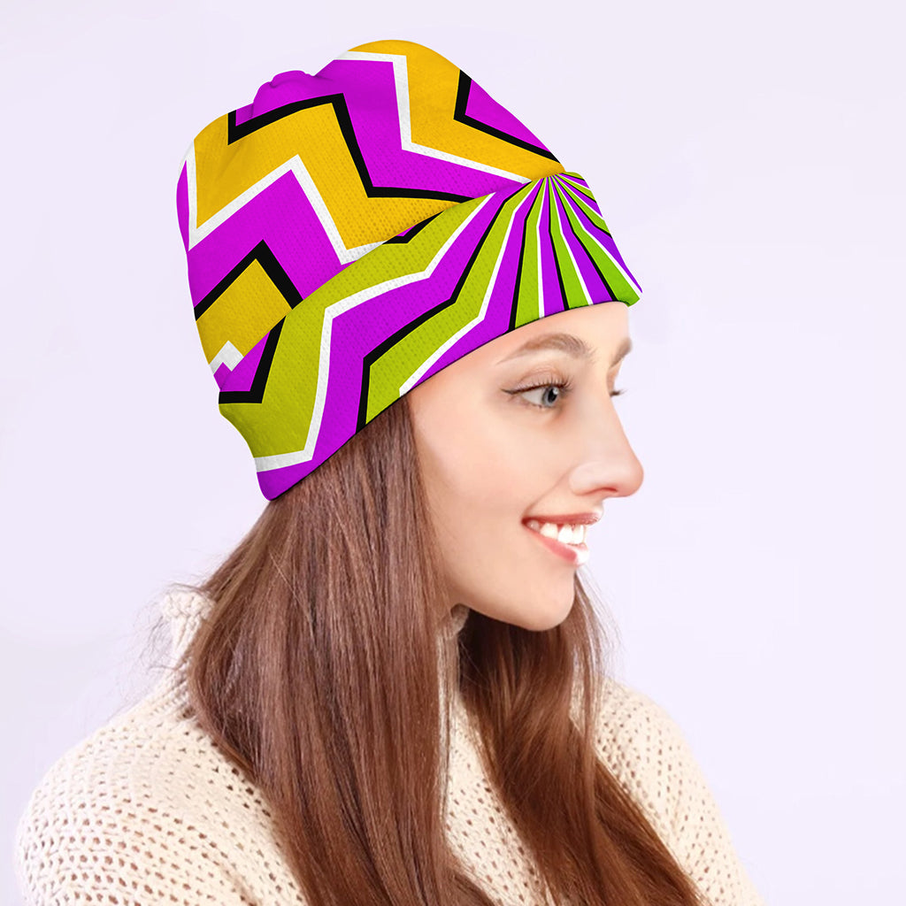 Colorful Dizzy Moving Optical Illusion Beanie