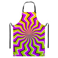 Colorful Dizzy Moving Optical Illusion Bib Apron With Pocket