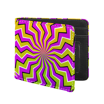 Colorful Dizzy Moving Optical Illusion Bifold Wallet