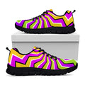 Colorful Dizzy Moving Optical Illusion Black Running Shoes