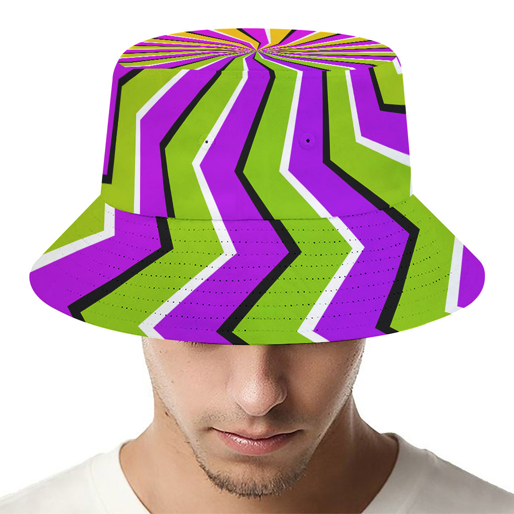 Colorful Dizzy Moving Optical Illusion Bucket Hat