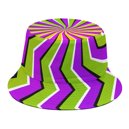 Colorful Dizzy Moving Optical Illusion Bucket Hat