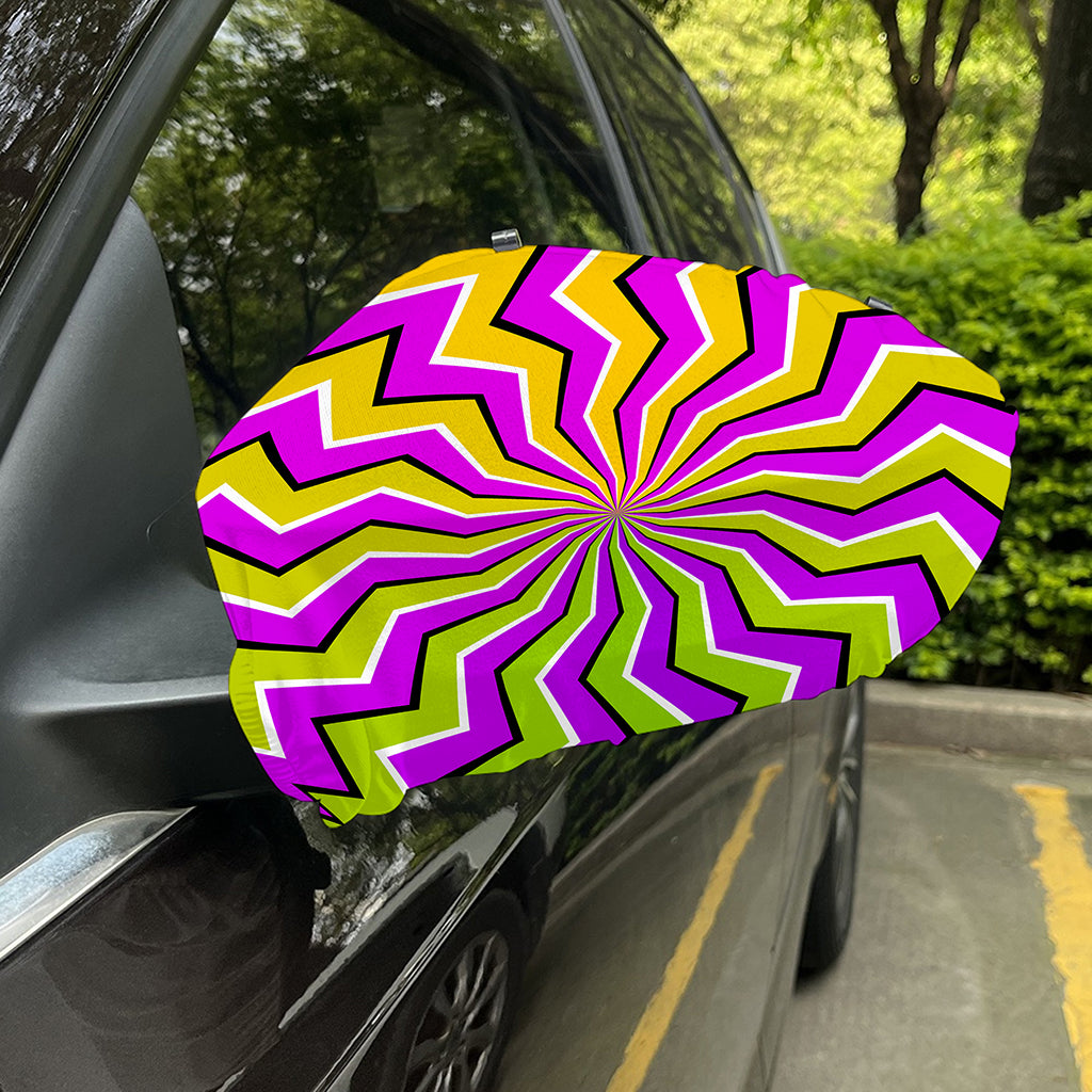 Colorful Dizzy Moving Optical Illusion Car Side Mirror Covers