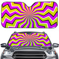 Colorful Dizzy Moving Optical Illusion Car Windshield Sun Shade