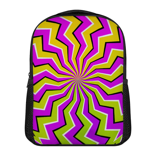 Colorful Dizzy Moving Optical Illusion Casual Backpack