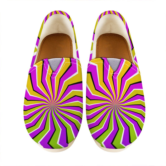 Colorful Dizzy Moving Optical Illusion Casual Shoes