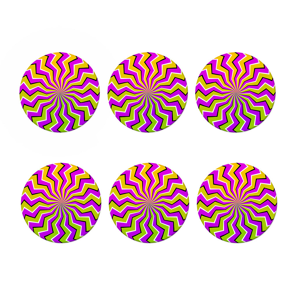 Colorful Dizzy Moving Optical Illusion Coaster Set