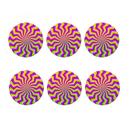 Colorful Dizzy Moving Optical Illusion Coaster Set