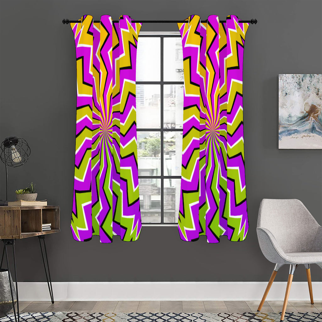 Colorful Dizzy Moving Optical Illusion Curtain