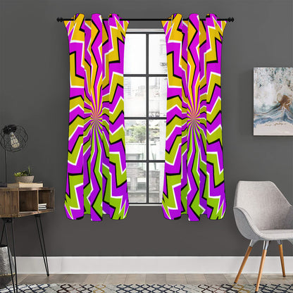 Colorful Dizzy Moving Optical Illusion Curtain