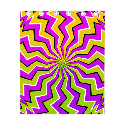 Colorful Dizzy Moving Optical Illusion Curtain