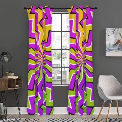 Colorful Dizzy Moving Optical Illusion Curtain