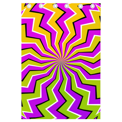 Colorful Dizzy Moving Optical Illusion Curtain