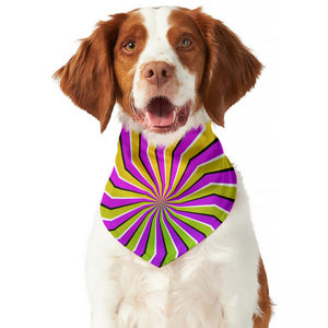 Colorful Dizzy Moving Optical Illusion Dog Bandana