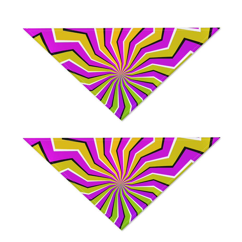 Colorful Dizzy Moving Optical Illusion Dog Bandana