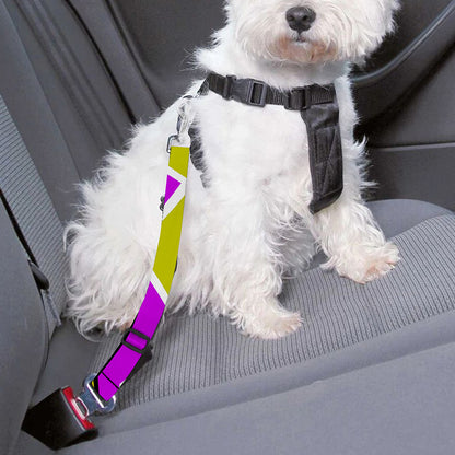 Colorful Dizzy Moving Optical Illusion Dog Seat Belt