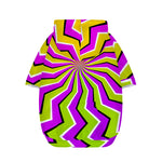 Colorful Dizzy Moving Optical Illusion Dog Zip Up Hoodie